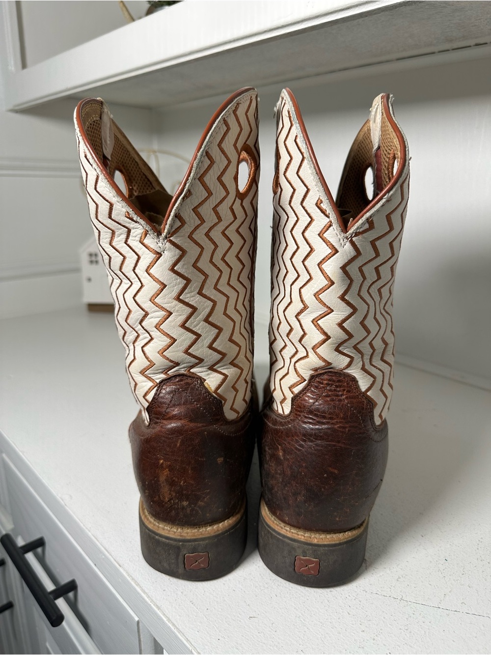 Twisted X Cowboy Work Boots Men's 12D Brown Leather CellStretch Western Boots - Picture 6 of 9